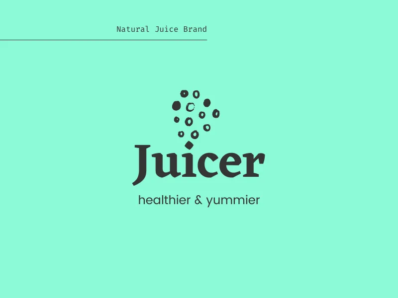 Juicer logo, Natural juice brand