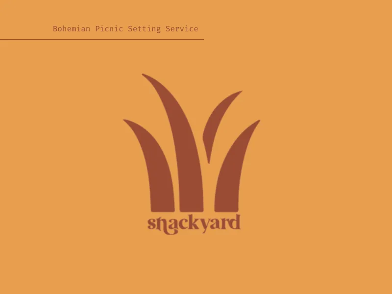 Snackyard logo, Bohemian picnic setting service